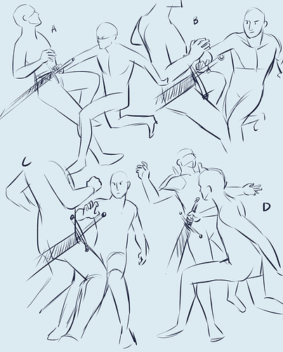 Anime Poses Reference for Gesture Drawing
