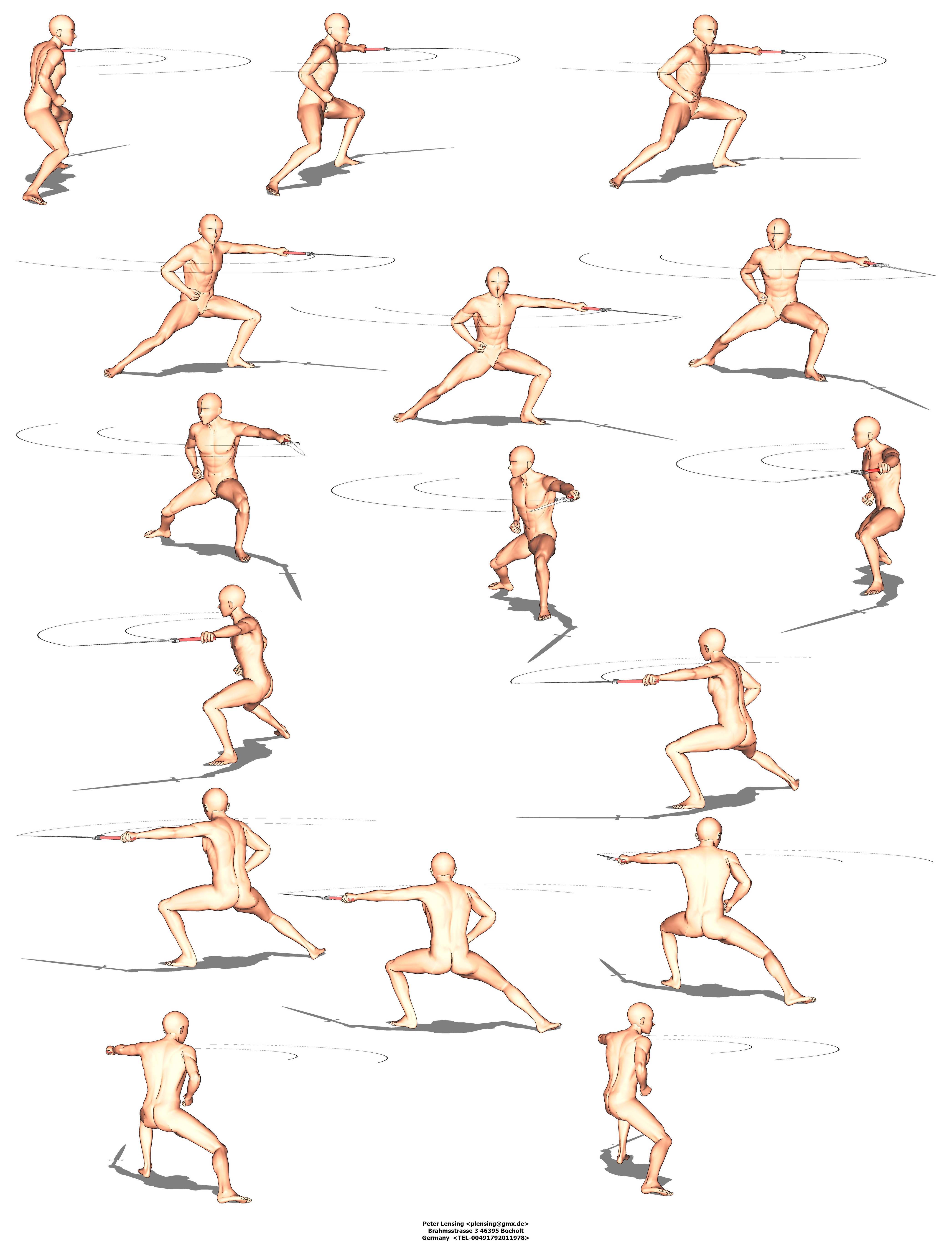 Swordsman Poses Pack | Azizla Swiftwind | Drawing body poses, Figure  drawing reference, Art reference poses