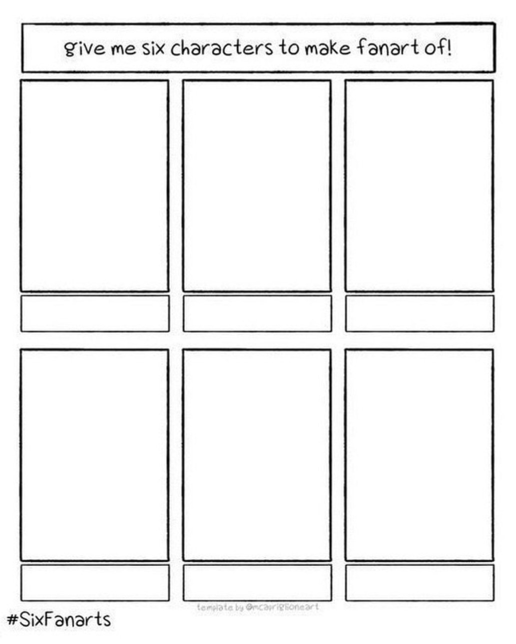 character challenge meme blank template