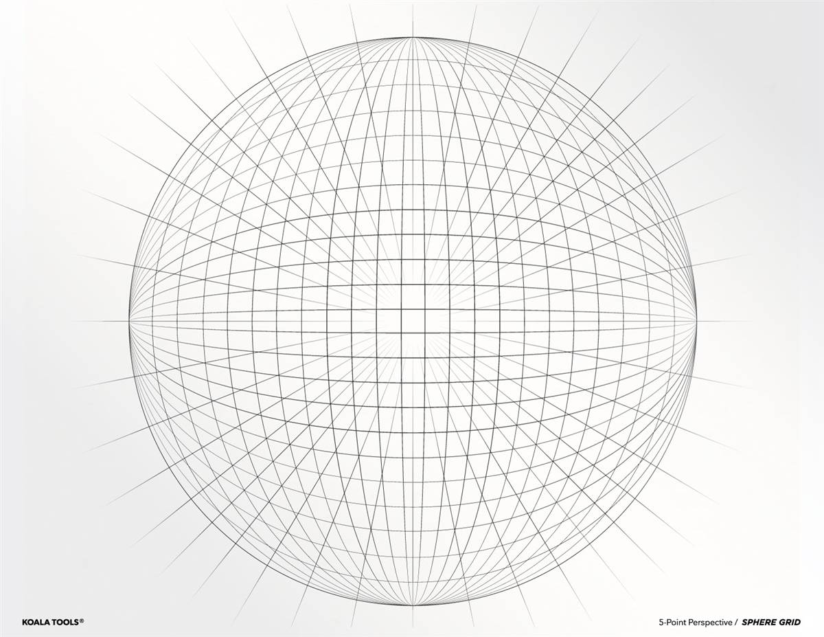 Perspective Transparency Set - 1 Point Perspective, 2 Point Perspective, 3  Point Perspective and 5-point Perspective (Fish Eye Grid) – Koala Tools