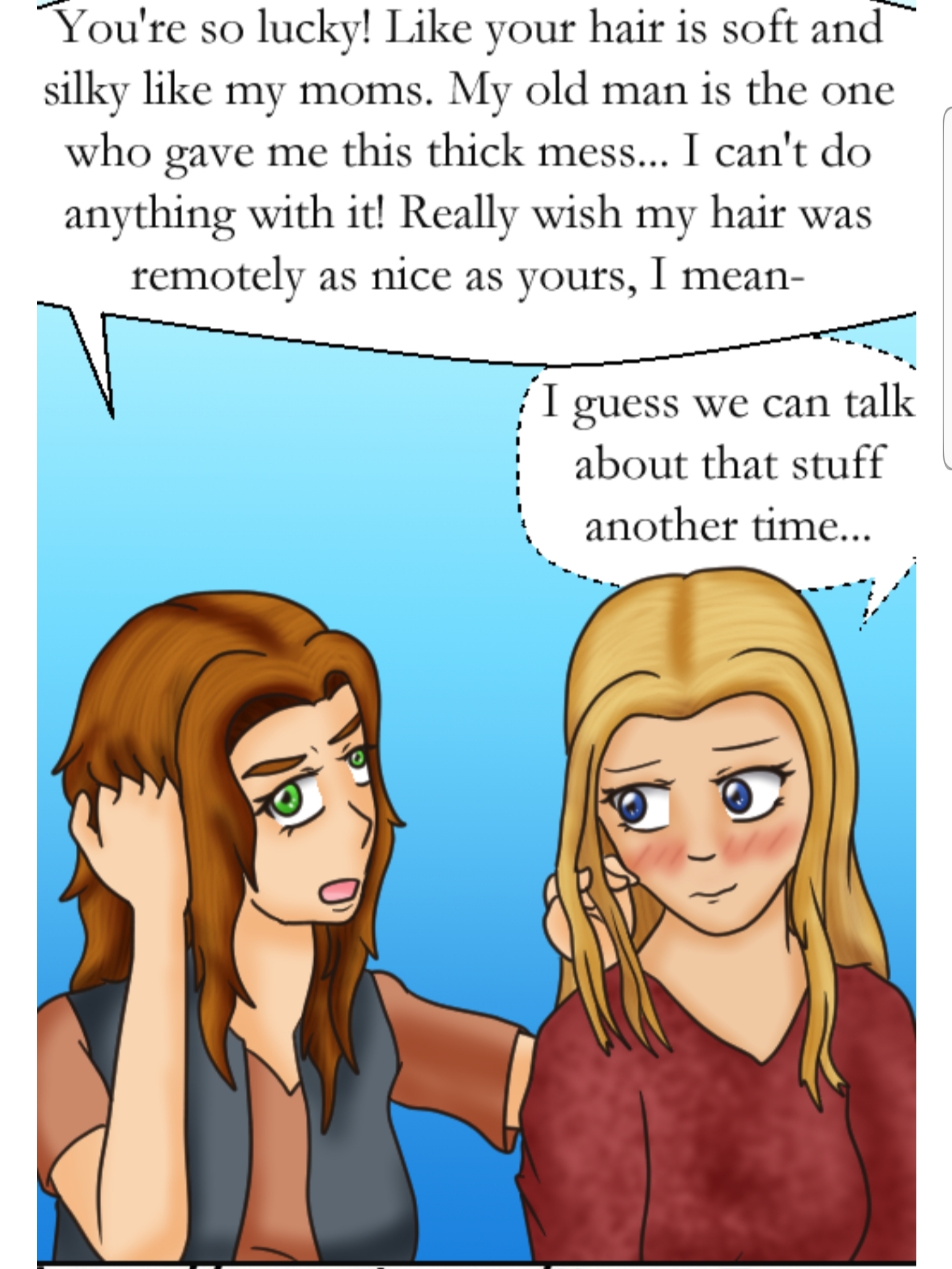[closed for now]Let me draw one of your webcomic panel for practice ...