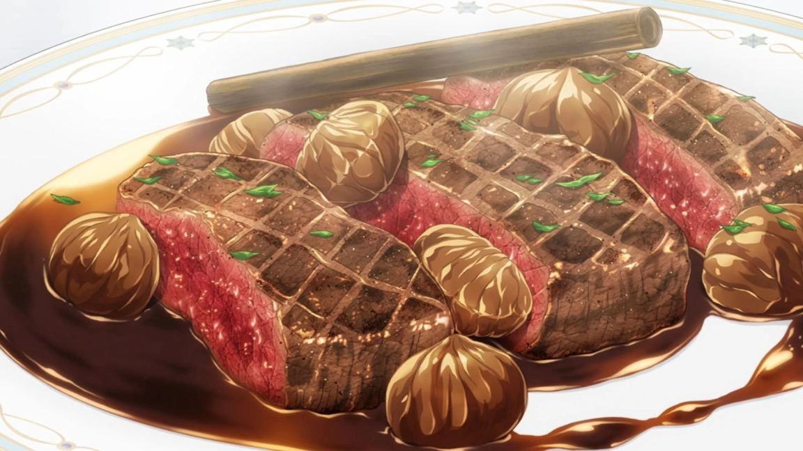 anime food // steak!! | Food, Yummy food, Food and drink